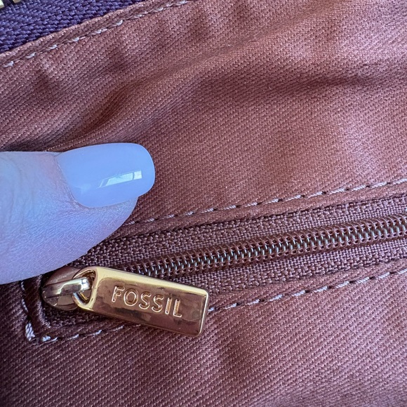 Fossil Willa Deep Burgundy Leather Shoulder Bag - Picture 6 of 8